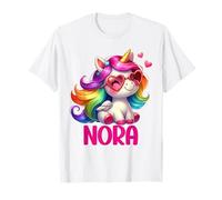 Nora Unicorn Name Personalized Design T-Shirt