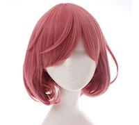 Noragami Aragoto Ebisu Kofuku 14" Pear Curly Pink Short Synthetic Cosplay Women's Hair Heat Resistance Fiber Wigs + Cap