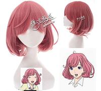 Noragami Ebisu Kofuku Cosplay Wigs for Women Short Curly Fake Hair Wig 30cm Heat Resistant Synthetic Anime Cartoon Wig Pink
