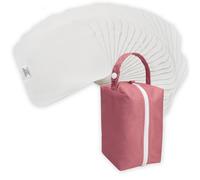 Nora's Nursery 100% Cotton Reusable Baby Wipes, Soft Absorbent Towels, Face Wipes, Newborn Bath Towels, Face Wipes, 20 Wipes with 1 Waterproof Pod for