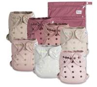 Nora's Nursery Cloth Diaper Cover, Washable Reusable Diaper Cover with Snap Closure, Cloth Diaper Shell for Prefold, Flat or Fitted Cloth Diaper Inserts, Wet Bag Included, Ballet Slippers