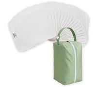 Nora's Nursery Reusable Baby Wipes 100% Cotton Washcloths Soft Absorbent Towel Face Wipes, Newborn Bath Face Towels, 20 Wipes with 1 Waterproof Pod for On-The-Go Moms, Ideal for Sensitive Skin