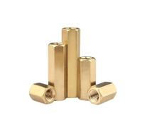 NORAZE 20/10pcs M3 M4 M5 M6 Hex Female To Female Brass Standoff Spacer Hexagonal Stud Spacer Hollow Pillars (Color : Gold, Size : 35MM_M4 (20PCS))