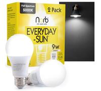 Norb Daily Solar Bulb - Full-Spectrum Health Lighting, Sunshine Imitation Technology for Energy, Mood and Performance. Supports Sleep/Wake Cycles, 5000K, 9W, US Based, Budget
