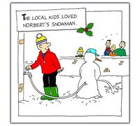 Norbert and Val - Norbert's Snowman - Funny General Christmas Card