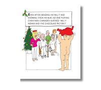 Norbert & Val Christmas Card, Norbert Playing Charades, 18.4 x 15.4 cms, Multi-Coloured