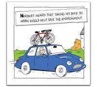 Nigel Quiney Funny Male Greeting Card Suitable for Birthday - Norbert & Val - For Him - Emotional Rescue Range (Save the Environment)