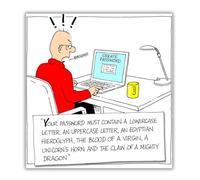Norbert & Val Funny Birthday Card for Him - Create Password, Humorous Greeting Card for Men, Multi-Coloured, 16 x 16 cms