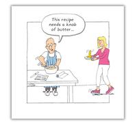 Greetings Card Norbert & Val Open Norbert Baking A Cake Card Emotional Rescue Natural One Size