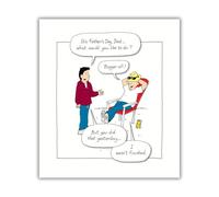 Norbert & Val Humorous Father's Day Card for Dad, Bugger All, Multi-Coloured
