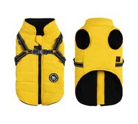 Norbi Dog Winter Jacket with Built-in Harness, Waterproof Windproof Cold Weather Coat for Small Medium Large Dogs, Warm Puffer Vest for Small Dogs Like Chihuahua, Dachshund, Yorkie