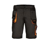 NORBI-LAND Classic Men's Trade Summer Short Work Pants for Men Safety Shorts with Elasticated Waist,Garden Pants,Protective (as8, Waist_Inseam, Numeric_34, Numeric_36) Grey - Orange