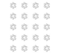 Norbiariz 20Pcs Small Flower Hair Clips Silver Rhinestones Crystal Silver Hair Clips for Girls Hair Accessories for Women Fashion Cute Small Hairclip Hair Pins