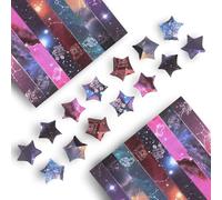 Norbiariz 540 Sheets Galaxy Constellation Star Origami Paper Strips Double Sided Lucky Star Folding Paper Colorful Star Paper for DIY Crafts Decorations