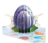 Norbiariz Easter Bunny 3D Pop-Up Greeting Card - Egg & Bunny Design Happy Easter Card with Envelope, Easter Card for Gifts, Party Favors, Spring Celebrations
