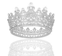 Norbiariz Silver Crown for Women Crystal Princess Tiaras Rhinestone Queen Headband Wedding Bridal Costume Hair Accessories