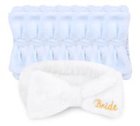 Norbiarz 8pcs Beauty Headband Spa Tiara Headbands For Women Makeup&Skincare Accessories Self Care Headband For Girls Fuzzy Hair Bands For Bride &Bridesmaid Weddings Fashion