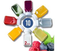 Norcalway 2 Oz Small Plastic Bottles for Liquids - Ginger Shot with Caps, Wellness Juice Freezer Safe, Leak Proof, Food Grade 10 Pack