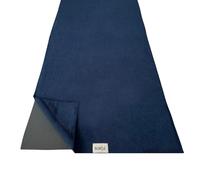 NORCIA Yoga Towel, Non Slip Hot Yoga Mat Towel with Corner Pockets, 100% Microfiber, Mat-Sized 24" x 72", Sweat Absorbent, Perfect for Hot Yoga, Bikram, Pilates and Yoga Mats (Midnight Blue)