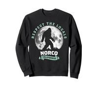 Norco California Bigfoot Night Walk Retro Sweatshirt, Adult Unisex, Black, Small