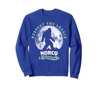 Norco California Bigfoot Night Walk Retro Sweatshirt, Adult Unisex, Royal Blue, Large
