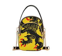 Nord Pas de Calais Flag Single Shoulder Handbags Quilted Cell Phone Wallet Chain Purse Cute Zipper Crossbody Bowler Bag