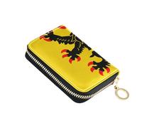 Nord Pas de Calais Flag Wallet for Women Small RFID Blocking Credit Card Wallets Cute Leather Travel Wallet with Zipper