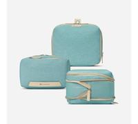Nordace Travel Packing Organizers Set for Men and Women - 2x Packing Cubes & 1x Wash Pouch - Durable & Water Resistant, Aqua, 28.57 cubic inches