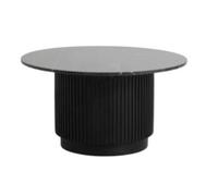 NORDAL Erie Black Marble Round Coffee Table