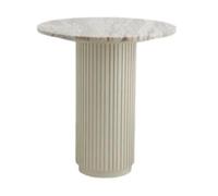 NORDAL Erie Ivory Marble Round Cafe Table