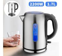 Nordara 1.7L 2200W Electric Kettle Fast Boil Quiet Stainless Steel in Silver Nordara Silver