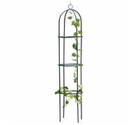 Nordara 1.9m Garden Metal Obelisk Climbing Plant Trellis Support in Black Nordara Black