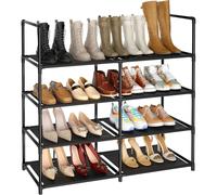 Nordara 1 piece of 88.5 * 30 * 73cm 4-layer metal shoe rack storage rack in Black Nordara Black