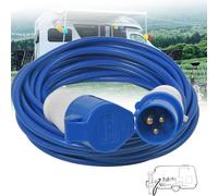 Nordara 10M 240V 16A Waterproof Caravan Motorhome Mains Hook Up Cable in Blue Nordara Blue