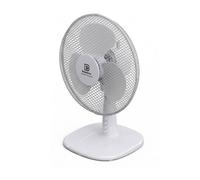 Nordara 12 Inch Oscillating Desk Table Stand Fan 3 Speed Adjustable Portable in White Nordara White