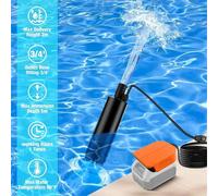 Nordara 120W Cordless Submersible Oil/Water Pump Compatible with Dewalt in Black Nordara Black