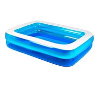 Nordara 120x72x22Inch Inflatable Rectangular Paddling Pool Family Pools Deluxe in Blue Nordara Blue