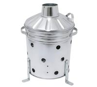 Nordara 15L Galvanised Garden Incinerator Fire Bin in Silver Nordara Silver