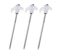 Nordara 18x Heavy Duty Screw In Ground Pegs Awning Tent With Case in Silver Nordara Silver