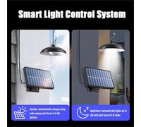 Nordara 1x- 2 Head LED Solar Powered Pendant Hanging Light Lamp in Black Nordara Black