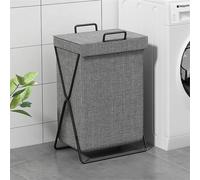 Nordara 1X Grey Laundry Basket Dirty Washing Wash | Size: 40 cm x 15 cm Nordara Grey 40 cm x 15 cm