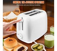 Nordara 2-Slice Toaster, 6 Modes, Extra-Wide Slots & Crumb Tray in White Nordara White