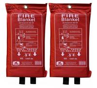 Nordara 2 x Fire Blanket Release Fire Blanket Home Safety Emergency Kit in Red Nordara Red
