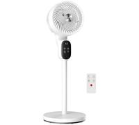 Nordara 20 dB Standing Fan for Bedroom, Pedestal Fan with Oscillating in White Nordara White