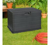 Nordara 200L Anthracite Lockable Outdoor Garden Storage Box in Dark Grey Nordara Dark Grey