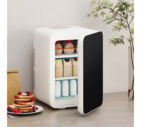 Nordara 20L Mini Fridge 26 Cans Portable Electric Cooler Black for Bedroom in White Nordara White