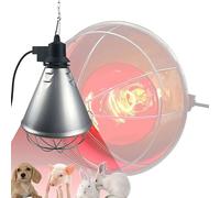 Nordara 250W INFA RED HEAT LAMP WITH BULB FOR POULTRY, BROODER CHICK PUPPIE PIG in Silver Nordara Silver
