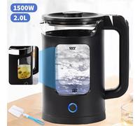 Nordara 2L Electric Kettle Cordless Glass Kettle With LED-Quiet-Fast in Black Nordara Black 2L