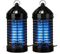 Nordara 2Pcs Electric UV Lamp Bug Fly Insect Zapper Indoor Trap in Black | Size: 1000ml Nordara Black 1000ml