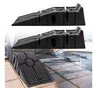 Nordara 2pcs Heavy Duty 5 Ton Plastic Car Ramp Lifting Ramps 33cm Extra Wide in Black Nordara Black